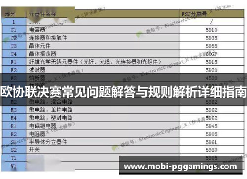 欧协联决赛常见问题解答与规则解析详细指南